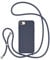 UEEBAI Crossbody Lanyard Phone case for iPhone 7/8/SE 2022 5G/SE 2020, Silicone Phone Cover Necklace Cord Strap Soft Shockproof Protective Case for iPhone SE3/SE - Deep Blue
