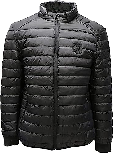 Dallaswear Packaway Puffer Jacket | Warm Lightweight Mens Quilted Bomber Jacket | Ribbed Cuffs | Zip Close Hand Pockets & Pack Away Bag | Quilted Packaway Jacket