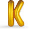 FUNXGO XXL Groß Folienballon Buchstaben K Gold -Riesen Alphabet ca. 100m - Verstärktes Material - Helium oder Luftfüllung - Perfekt für Geburtstag, Hochzeit, Party Dekoration & JGA - Ballon K Gold