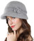 Adigaber Brim Cap Angoramütze Damen mit Fleece gefüttert Thermal Wintermütze Gestrickte Baskenmütze Häkelmode Strickmütze mit Schirm