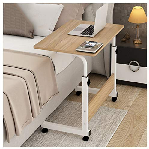 TAISK Computer-Stehpult, fahrbar mit Rädern, Workstation, höhenverstellbarer Schreibtisch, tragbarer Beistelltisch für die Krankenpflege, Lesen, Essen