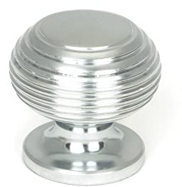 From the Anvil Satin Chrome Beehive Cabinet Knob 30mm