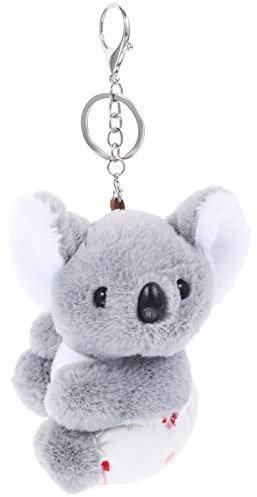 Luxshiny Koala Plüsch Schlüsselanhänger, Koala Tasche Clips Schlüsselanhänger Tier Anhänger Für Tasche (Schwarz)