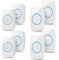 8 Pcs Waterproof Wireless Doorbell Kit 4 Pcs Home Doorbell with 4 Pcs Receivers 1000 FT Range 5 Volume Levels with 60 Doorbell Chimes and LED Flash (White)