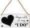 Countdown-Hochzeitsplakette mit rustikalem Kreidetafel-/Whiteboard-Herz-Design, Andenken an Countdown the Days Until I Do, Verlobungs- oder Brautgeschenk (Mdf-Holz, nur für den Innenbereich, ohne