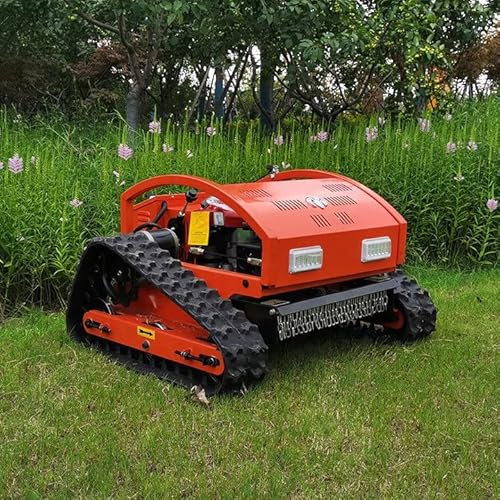 Tondeuse à gazon robot, 7,5/HP Power Tondeuse robotique hybride gaz-électrique à quatre temps avec télécommande, la tondeuse grimpe jusqu'à 30° d'inclinaison Équipement d'entretien de la pelouse pour