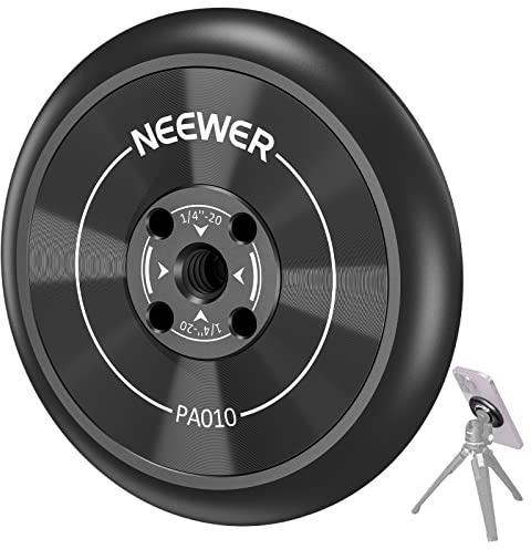 NEEWER Magnetischer Handy Stativ Halterung Adapter,mit 1/4 Löchern, kompatibel mit iPhone MagSafe Selfie Stick für 15 Pro Max 15 Plus 14 13 12 Pro Max Mini, Handyhalter für Ringlicht Videos, PA010