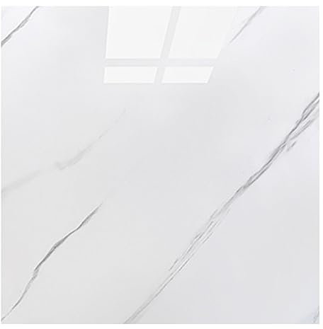 Marble Tile Self Adhesive Stickers, 30CMX30CM Peel and Stick Waterproof Oil Proof, 22PCS Marble Effect Floor Wall Tiles DIY for Kitchen Bathroom Backsplash Home Decor (White)