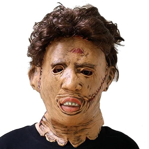 Texas Chainsaw Massacre Latex Mask Horror Headwear for Halloween Carnival Costume Party Props