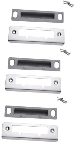 Uonlytech 3pcs Stainless Steel Door Lock Plate Creative Door Guide Useful for Home Light Grey