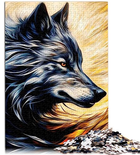 Puzzle Wolf Puzzles für Erwachsene 1000 Teile für Erwachsene und Kinder. Kartonpuzzles haben die ideale Größe: 26 x 38 cm