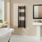 Warmehaus Electric Heated Towel Rail Curved Black Bathroom Towel Radiator 1200x400mm - 600W