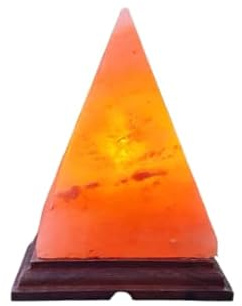 Saltbay Lámpara de sal del Himalaya Pirámide Tamaño L con Regulador de intensidad, luz ambiental relajante, purificador de aire, reduce las alergias y el insomnio, para relajación y bienestar.