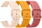 AK Pack 3 Watch Bands 20mm 22mm for Women Men, Replacement Straps Band for Smart Watch, soft skin-friendly silicone quick release, smart watch wristband (22mm, Pink Sand/Morning Glow/Coral)