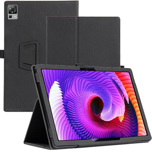 Haofun Hülle für DOOGEE T30S/T30SE/T30 Pro/T30 Ultra/T40, Ultra Dünn PU, Schlanke und leichte Flip Case Klappbar, Rückseite Abdeckung Klappständer, Schlanke Schutzhülle mit Handschlaufe,Schwarz