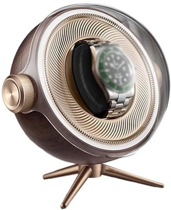 HJYryhyfddply Remontoir Montre Automatique, Boîte de Montre Rotative, Boîte de Remontoir de Montre, Alimenté par Batterie Ou USB, Convient Aux Montres pour Femmes et Hommes(Brown)