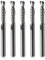 Hartmetall-Schaftfräser, Auf- und Abschnitt, 4-mm-Schaft, CNC-Spiralfräser (4 x 17 mm), Kompressions-Bit, Einzelrillen-Fräser zum Gravieren, Fräsen, 3D-Skulpturen, Schruppen, Verbundwerkstoff,