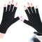 cuhostki UV Gloves for Gel Nails with Anti-Slip Palm, Anti UVA&UVB 9999+ UV Protection Gloves for Nail Lamp, Fingerless UV Gloves for Skin Care UV Resistant(Black)