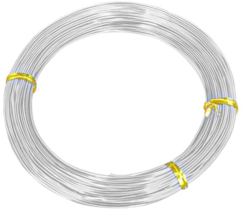 SyiXute 1 rollo de alambre de aluminio 1 mm x 50 m, alambre de aluminio artesanal,alambre de hierro suave,alambre de talla para joyería,enlace,modelado,fabricación de joyas,trabajos manuales