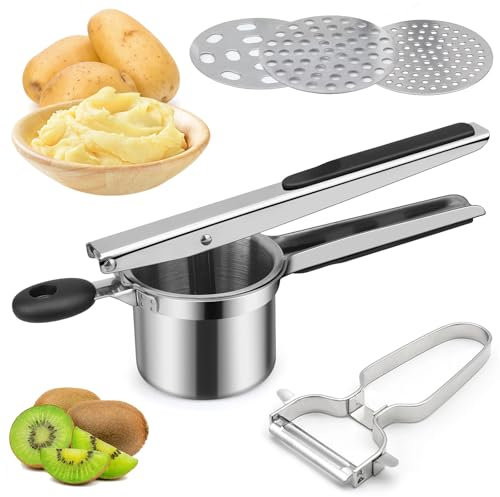 presse-purée éplucheur Presse-purée en acier inoxydable et éplucheur en acier inoxydable Presse Puree Manuel Pour les fruits les jus de fruits les légumes la purée de légumes et d'autres aliment