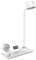 Suprills 4 in 1 Wireless iPhone Charger LED Desk lamp,Bedside Table Lamp with Bluetooth Speaker for Music & Clock Alarm, Touch Control, Adjustable Gooseneck, Dimmable Eye-Caring LED Light (White)