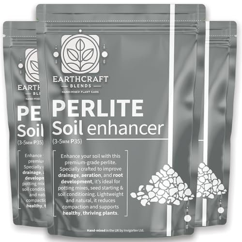 Perlite Soil Improver – Lightweight, Fast-Draining & Aerated Growing Medium for Plants, Potting Mixes & Hydroponics – Prevents Soil Compaction & Boosts Root Health – Ideal for Houseplants (1 Litre)