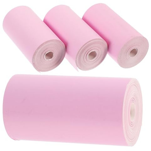 Rosa Thermopapier Papierrollen 4 Rollen aus Papier für Kassen