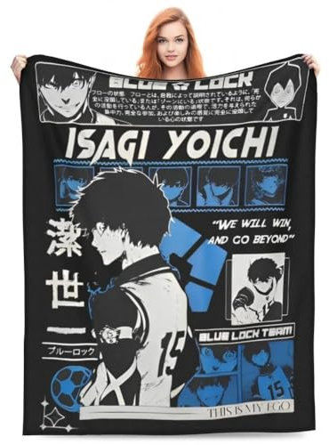 HQMOMO Blaue Gefängnis Anime Cartoon Peripheral Flange Decke, Weihnachts- und Geburtstagsgeschenke.Fluffy Warm Throws forBedding, Couch and House Decoration,Anti-Pilling Throw Blanke (F,100×135cm)