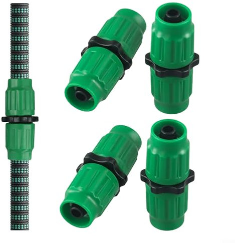 Kit de réparation de tuyau d'arrosage extensible, connecteurs mâles femelles à double canal pour 7,6 m, 15,2 m, 22,9 m, 30,5 m, raccord pour équipement d'arrosage de jardin de 1,6 cm et 1,9 cm
