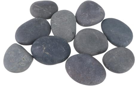 YARNOW 20 Pièces Peindre DIY Gris Noir Galets à Décorer Pierre Sèche Artisanat