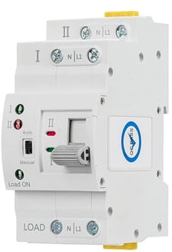Interrupteur de transfert de puissance bipolaire MES1-63NS/2P AC 220 V 63 A, type PC, rail DIN, 1 pièce