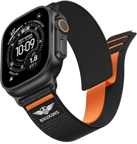 Trail Loop Nylon für Apple Watch Ultra/3/2 Armband 49mm 46mm 45mm 44mm 42mm 41mm 40mm 38mm Herren/Damen,Elastisch Sport Band Apfelband Armbänder für Apple Watch Series 11 10 9 8 7 6 5 4 3 SE 3/2nd