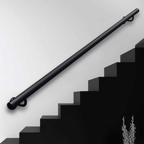 Handlauf für Treppen, wandmontiertes Treppengeländer für Außen- und Innentreppen, Treppengeländer-Handlauf, wandmontierte Treppenbalustrade, Sicherheitsgriffstange(80cm)