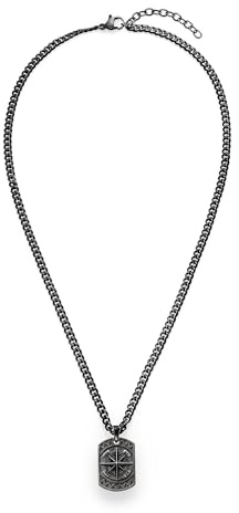 s.Oliver Herren Schmuck – Halskette & Armband aus Leder und Edelstahldetails mit Haizahnanhänger – Klassisch, Stilvoll und Maskulin – Perfekte Geschenkidee