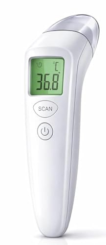 KFT-22 - Termómetro Infrarrojo Sin Contacto para Bebés y Adultos – Preciso ±0,2°C – Medición en 1 Segundo – Pantalla LCD con Luz – Memoria de Registros – Uso Médico en Casa