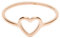 Happiness Boutique Anello Cuore in Oro Rosa | Delicato Anello Bijoux in Acciaio Inossidabil
