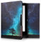 kwmobile Klapphülle kompatibel mit Tolino Vision 1/2 / 3/4 HD Hülle - eReader Case - Galaxie Baum Wiese Blau Grau Schwarz