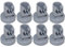 Ufixt Dishwasher Grey Upper Basket Wheels For Zanussi Dishwashers x 8