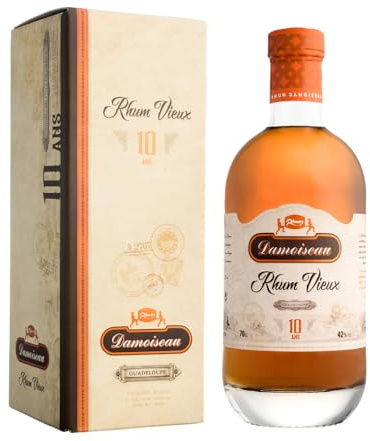 Damoiseau Vieux 10 ans Millesime 2001 avec emballage cadeau Rhum (1 x 0,7 L)