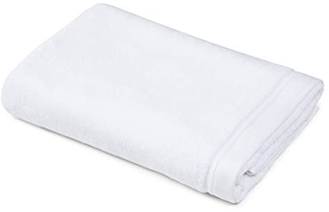 Sowel® Premium Badetuch 70x140 cm, Handtuch aus 100% Bio-Baumwolle, Hergestellt in Portugal, Weiß