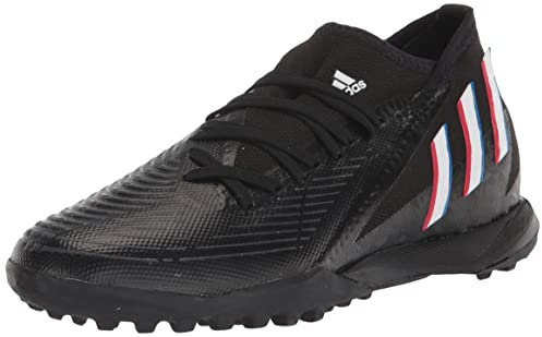 adidas Unisex Predator Edge.3 Turf Soccer Shoe, Core Black/White/Vivid Red, 12.5 US Men