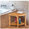 EEUK Duschhocker Holz wasserfest, Duschbank badhocker für die dusche Bad Stuhl Badezimmer Hocker Dusche Bank Anti-Rutsch Duschsitz Badehocker Spa ändern Schuhe Hocker