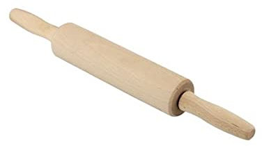 Glow Deluxe Revolving Rolling Pin – Professional Grade 41cmx5cm Classic Natural Beechwood Easy to Move & Roll Pastry Bread Dough Cookie Biscuit Roti Nan – Sturdy Durable Kitchen Chef Baking
