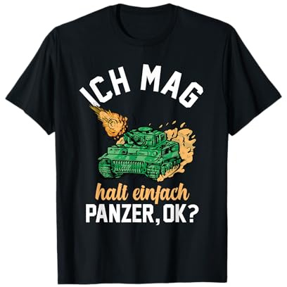 Panzer Soldat Panzerfahrer Geschenke Militärischer Panzerfahrer Panzer Fahrer T-Shirt für Unisex-Erwachsene Schwarz S Klassische Passform Ärmellos