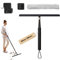 LORESJOY 120CM Rasqueta Limpiacristales para Ducha, Rasqueta limpiacristales y Microfibra Ventana Arandela, Limpiacristales con Mango Extensible para Baño, Azulejos, Espejos