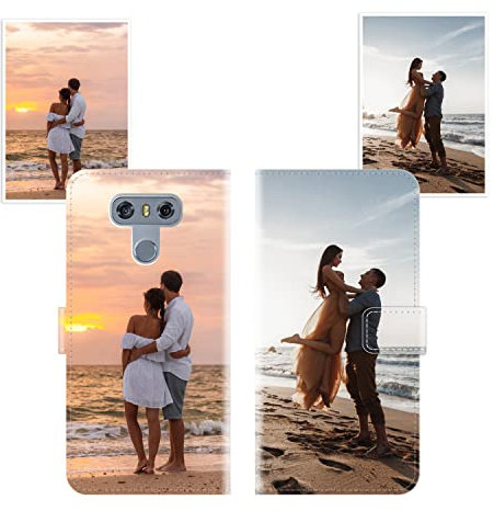 Sunrive Personalisierte hülle kompatibel mit LG G6 Handyhülle Benutzerdefiniert,Schutzhülle Lederhülle handykette universal Etui mit Eigenem Foto Bild Text Individuelle