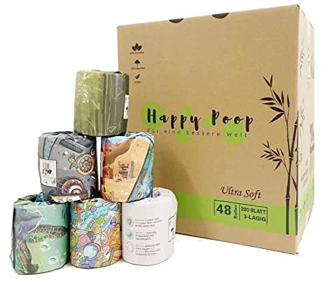 BPlanet Bambus-Toilettenpapier 48 Rollen | Nachhaltiges Klopapier | Toilettenpapier aus Bambus
