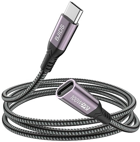 USB C Verlängerungs kabel (2M/10Gbps/100W),USB 3.1 Typ C Stecker zu Buchse Verlängerung Nylon Schnelles Laden&Übertragung Kompatibel mit Macbook/iPad Pro/USB C Hub/Dell XPS/Magsafe Ladegerät