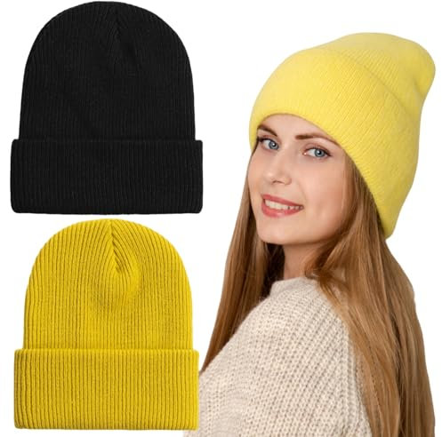 BAOSROY Beanie Mütze für Herren und Damen - Slouch Wintermütze, Feinstrick Strickmütze, Unisex Cuffed Hat für Frühling, Herbst und Winter