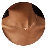 LOLIAS Rosegold Herz Halskette Damen 925 Silber Kette für Frauen Mädchen Süßes CZ Herz Offenes Herz Anhänger Rosegold Herzkette Halskette Schmuck Geschenk Einstellbare 17/43cm Kette